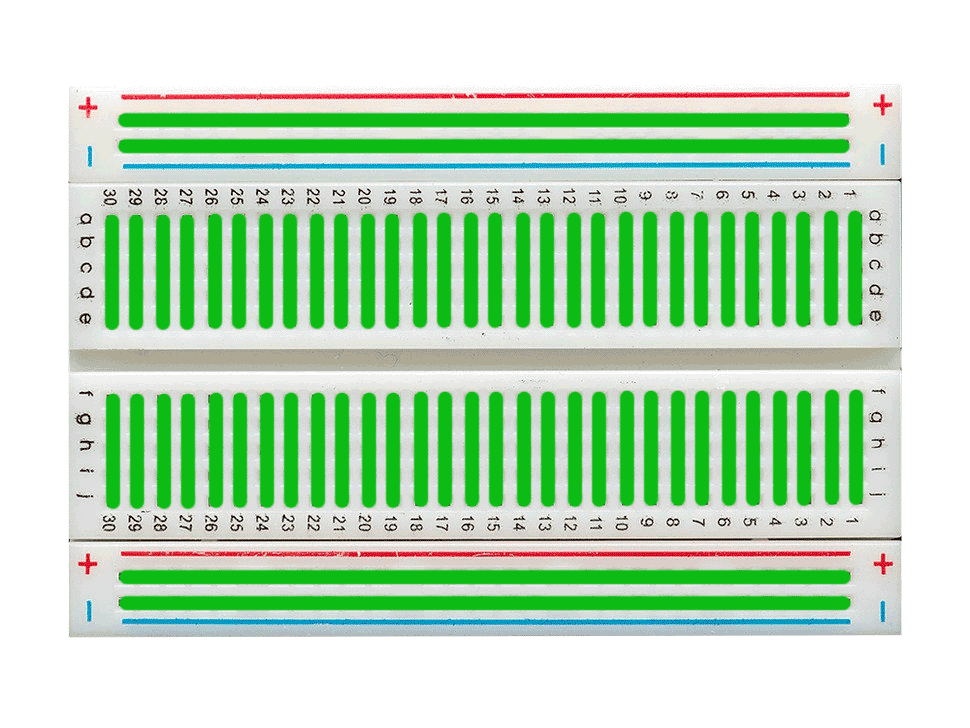 typical breadboard wiring