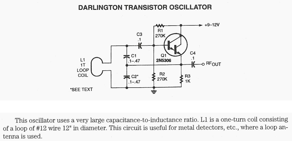 Darlington Transistor Oscillator