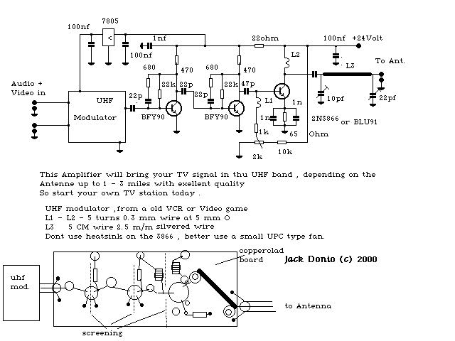 Simple UHF Modulator Booster