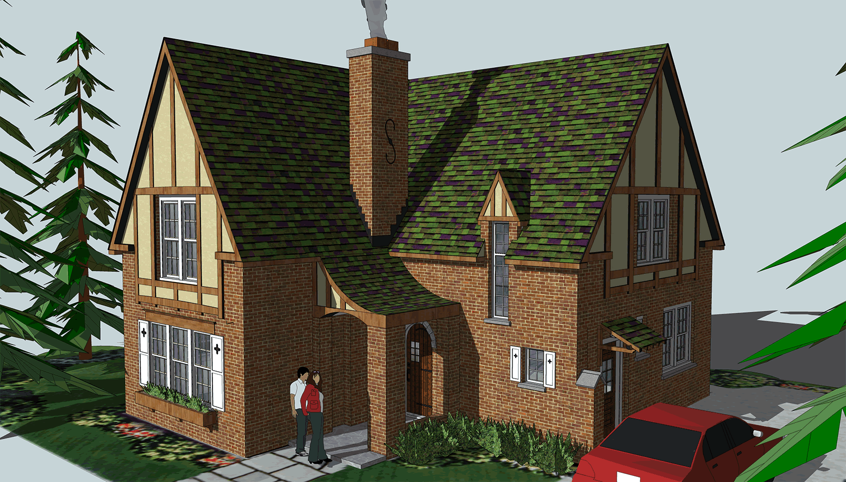 SEARS Elmhurst Plan<br>Sketchup 8 MODEL 15 (2022)