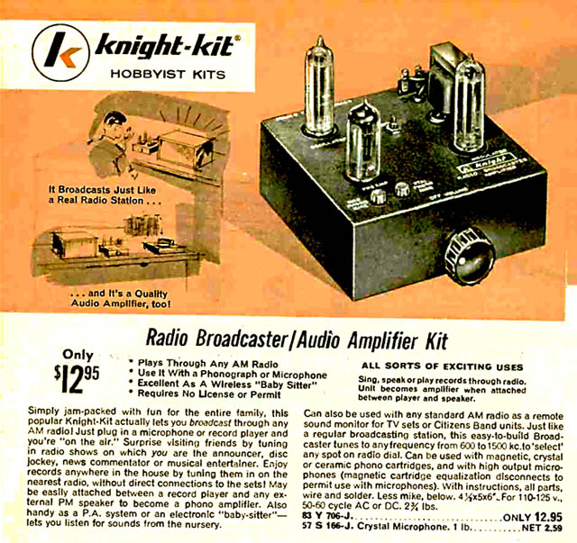 Page from an early Allied Radio catalog.