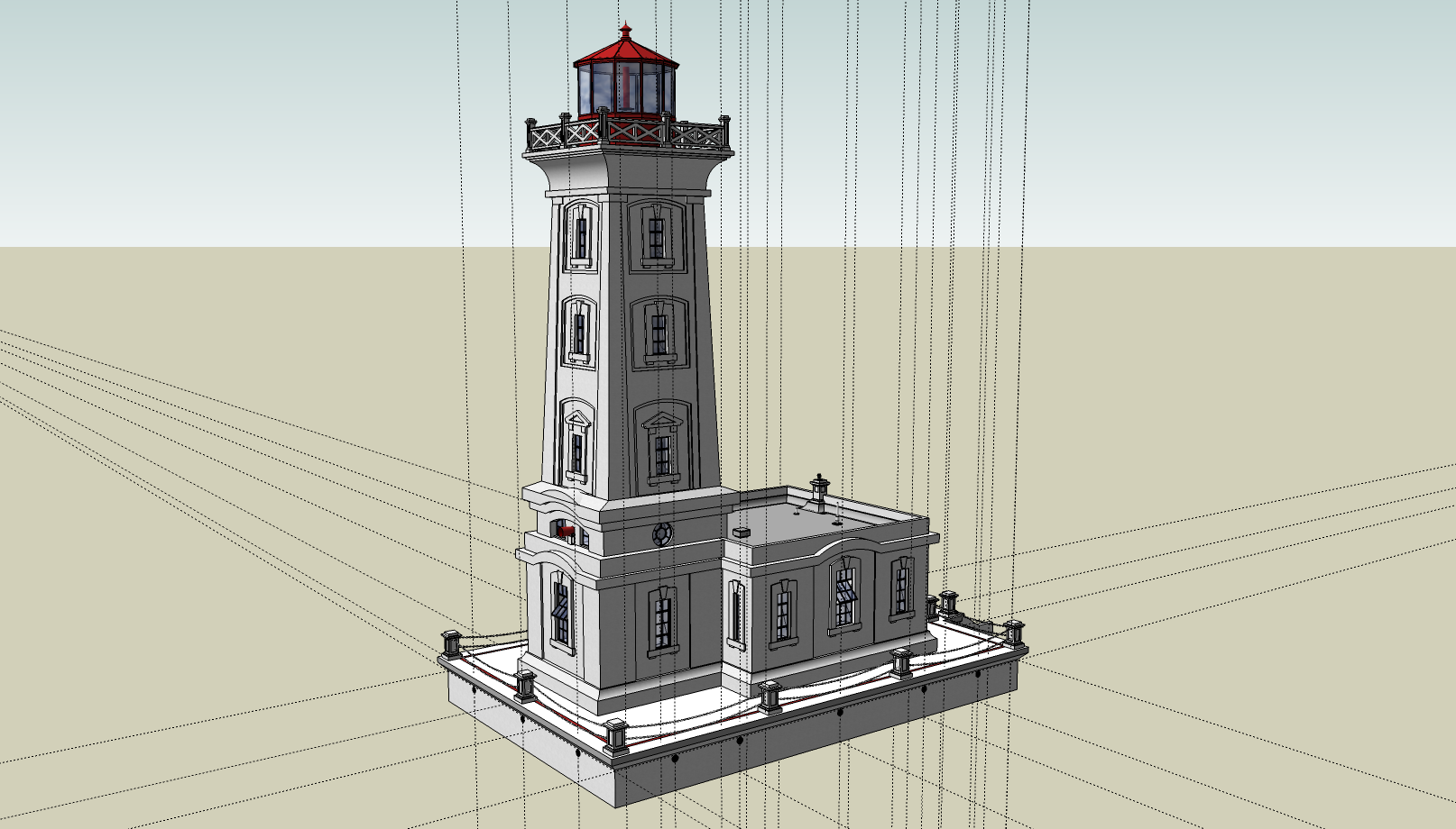 Point Abino Lighthouse Sketchup 8 MODEL 14 (2023)