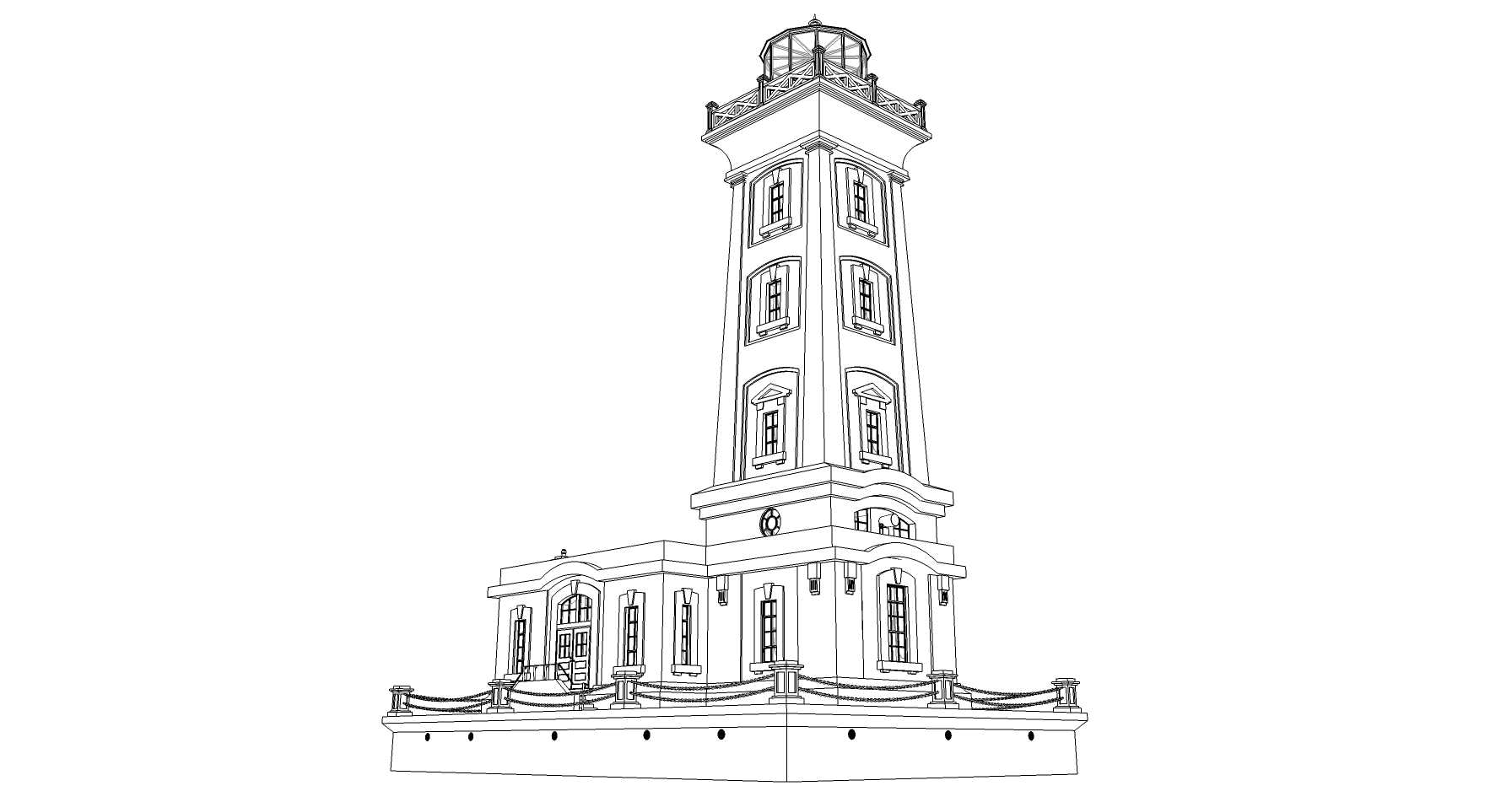 Point Abino Lighthouse Sketchup 8 MODEL 14 (2023)