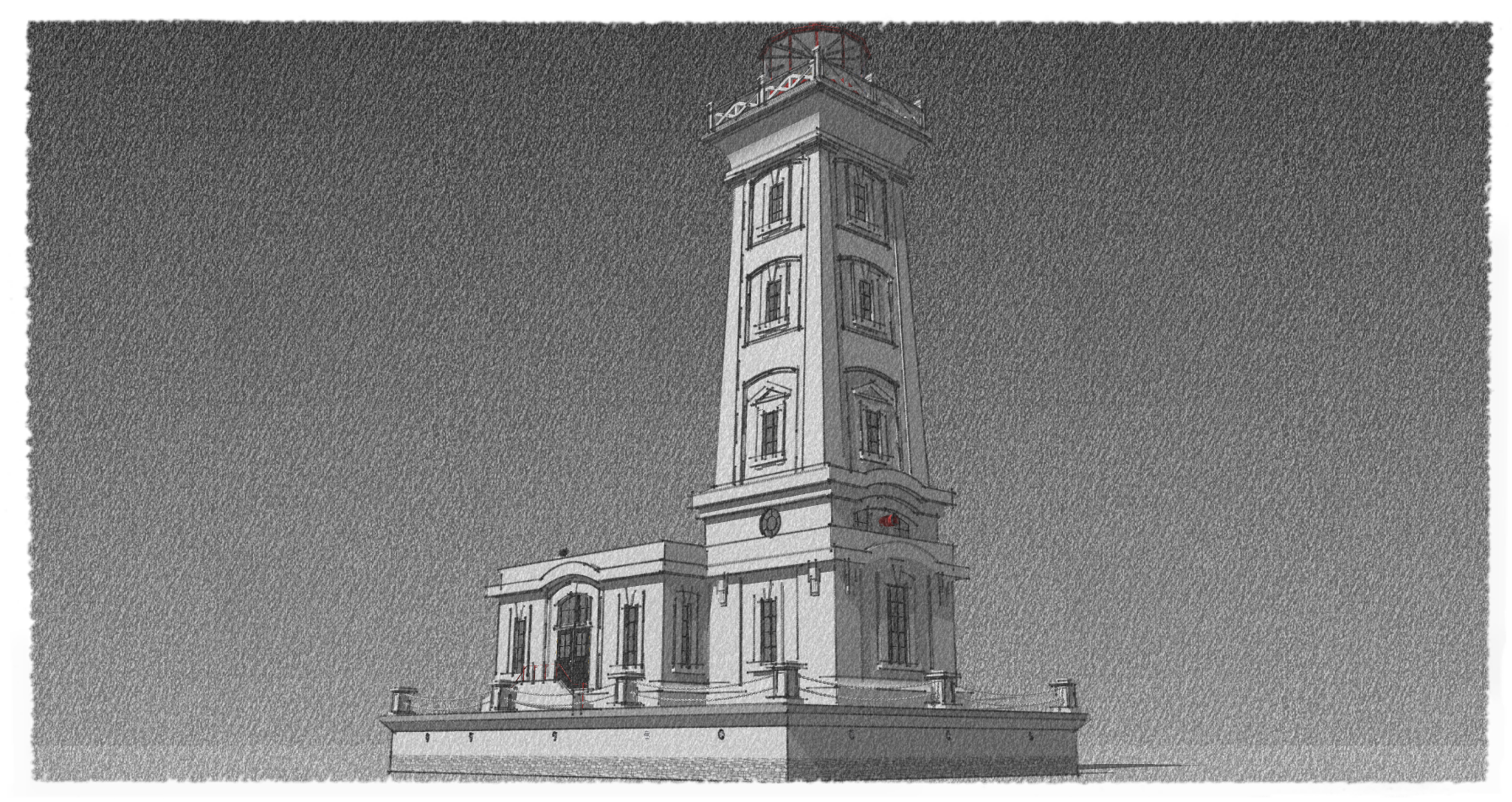 Point Abino Lighthouse Sketchup 8 MODEL 14 (2023)