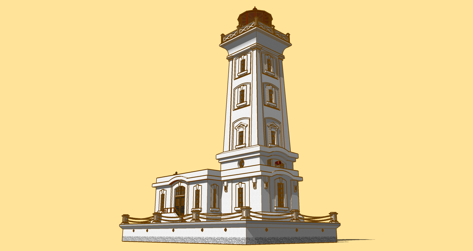 Point Abino Lighthouse Sketchup 8 MODEL 14 (2023)