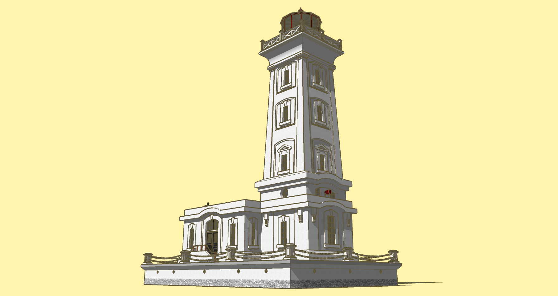 Point Abino Lighthouse Sketchup 8 MODEL 14 (2023)