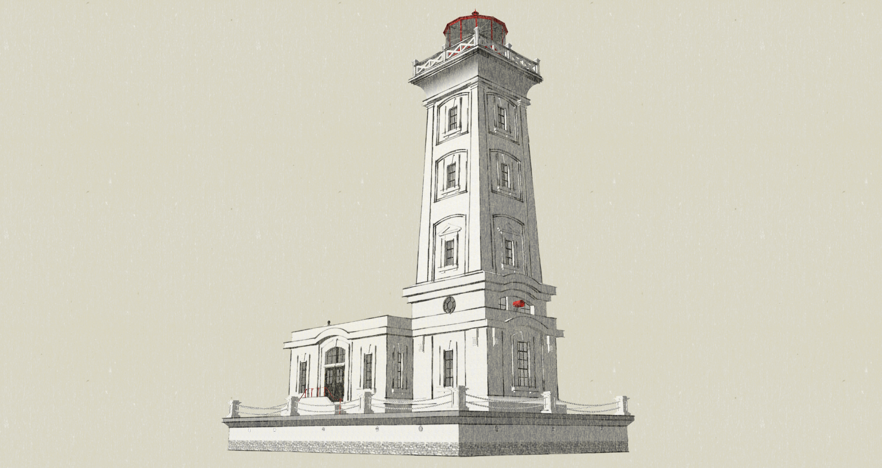 Point Abino Lighthouse Sketchup 8 MODEL 14 (2023)