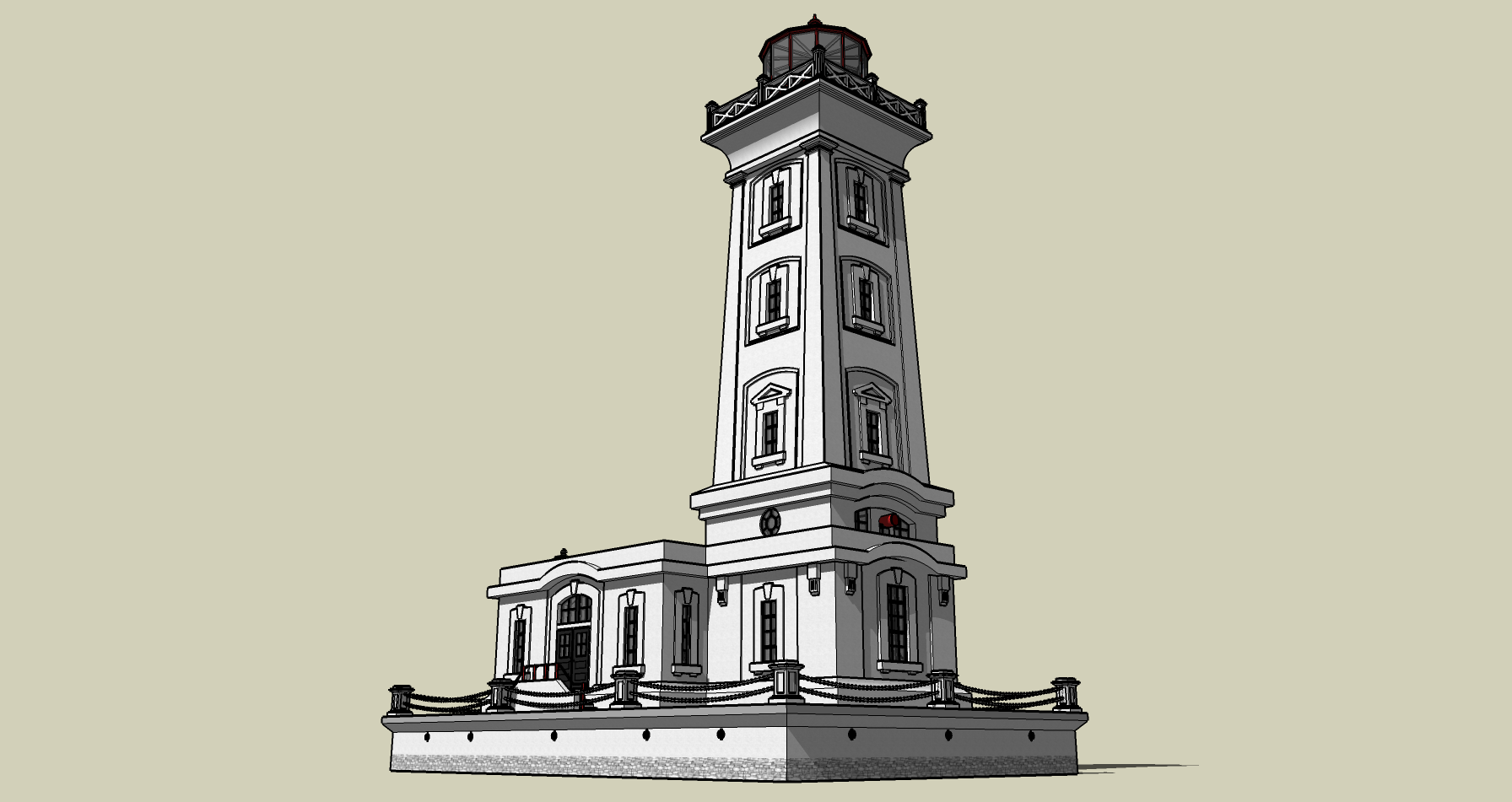 Point Abino Lighthouse Sketchup 8 MODEL 14 (2023)