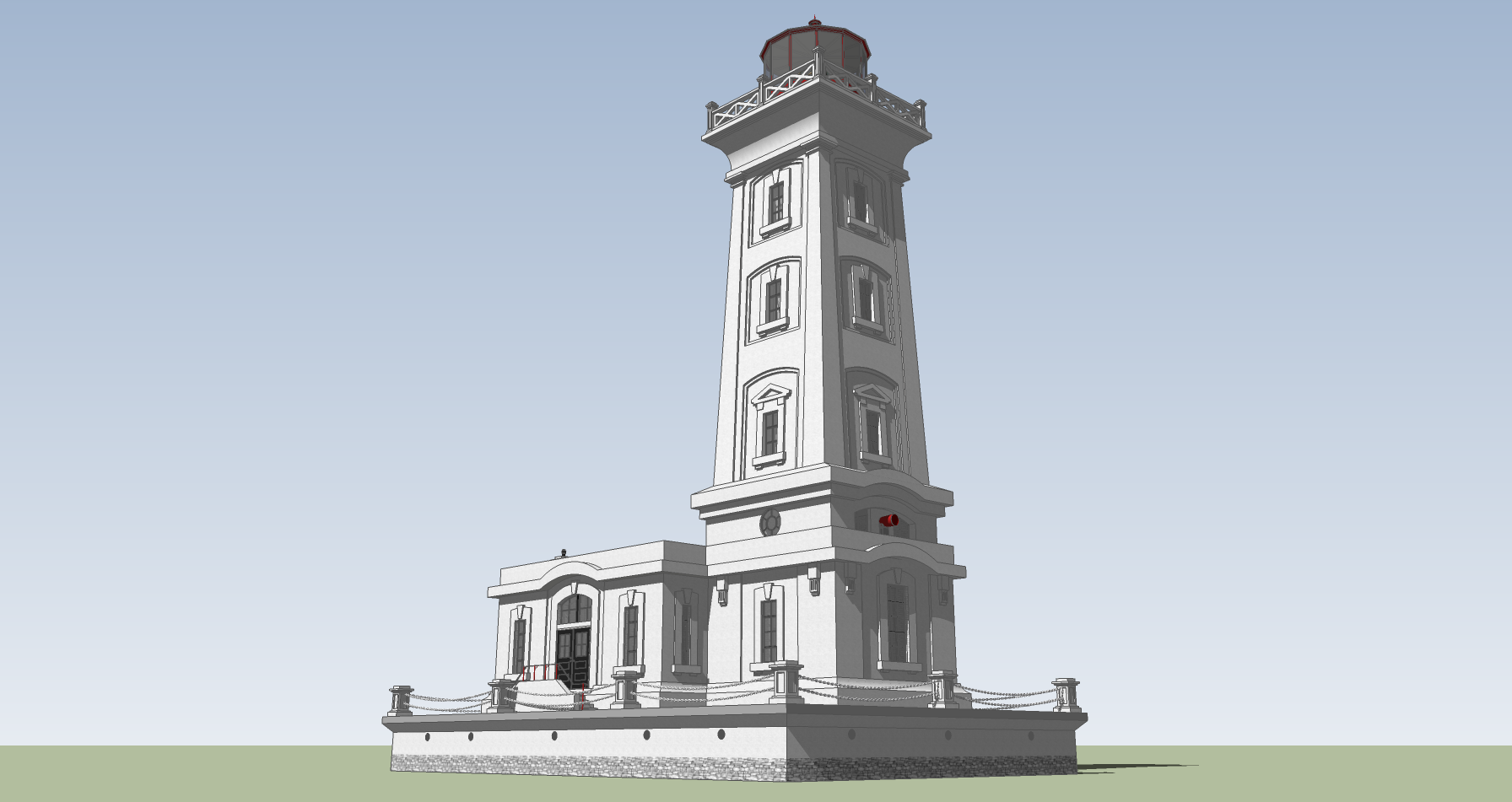 Point Abino Lighthouse Sketchup 8 MODEL 14 (2023)