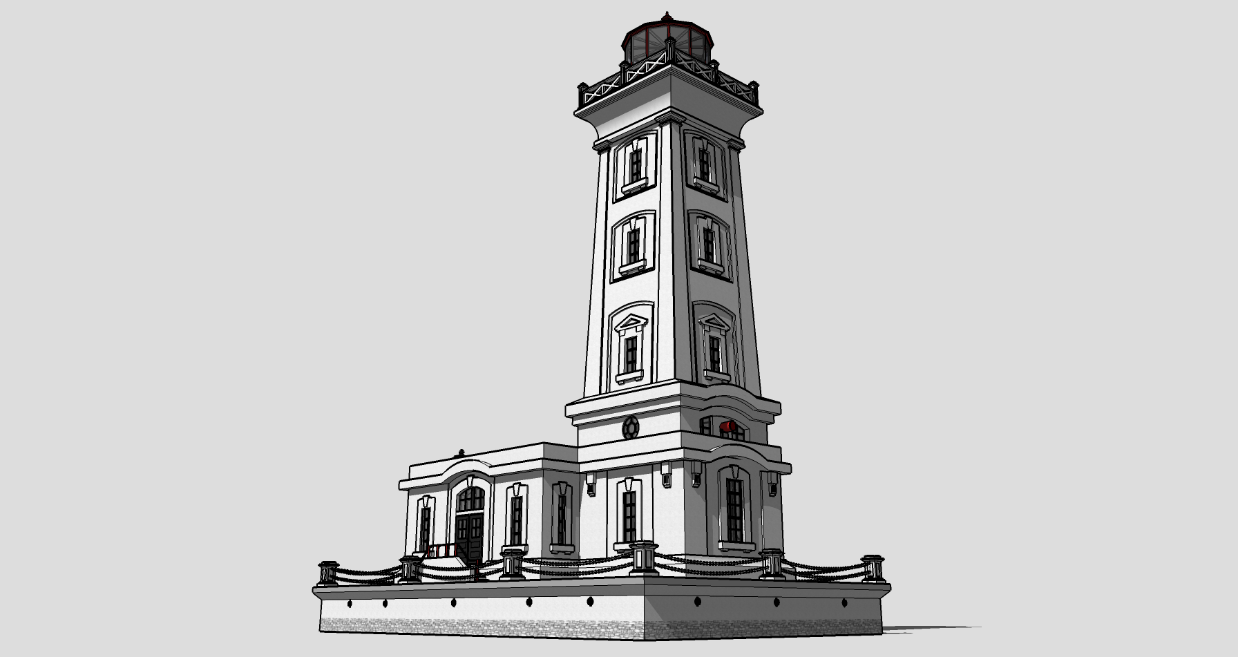 Point Abino Lighthouse Sketchup 8 MODEL 14 (2023)