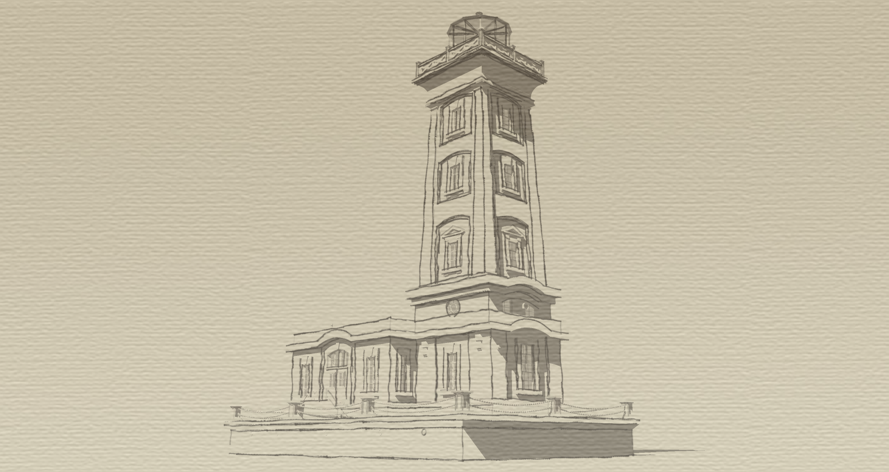 Point Abino Lighthouse Sketchup 8 MODEL 14 (2023)