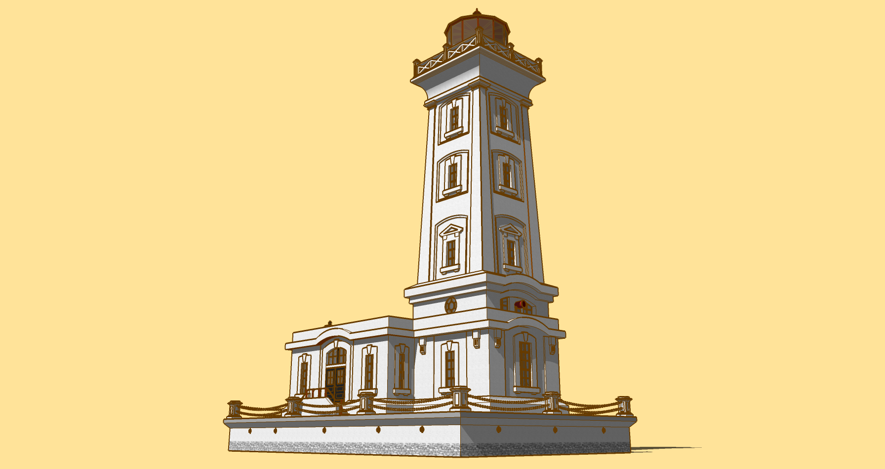 Point Abino Lighthouse Sketchup 8 MODEL 14 (2023)