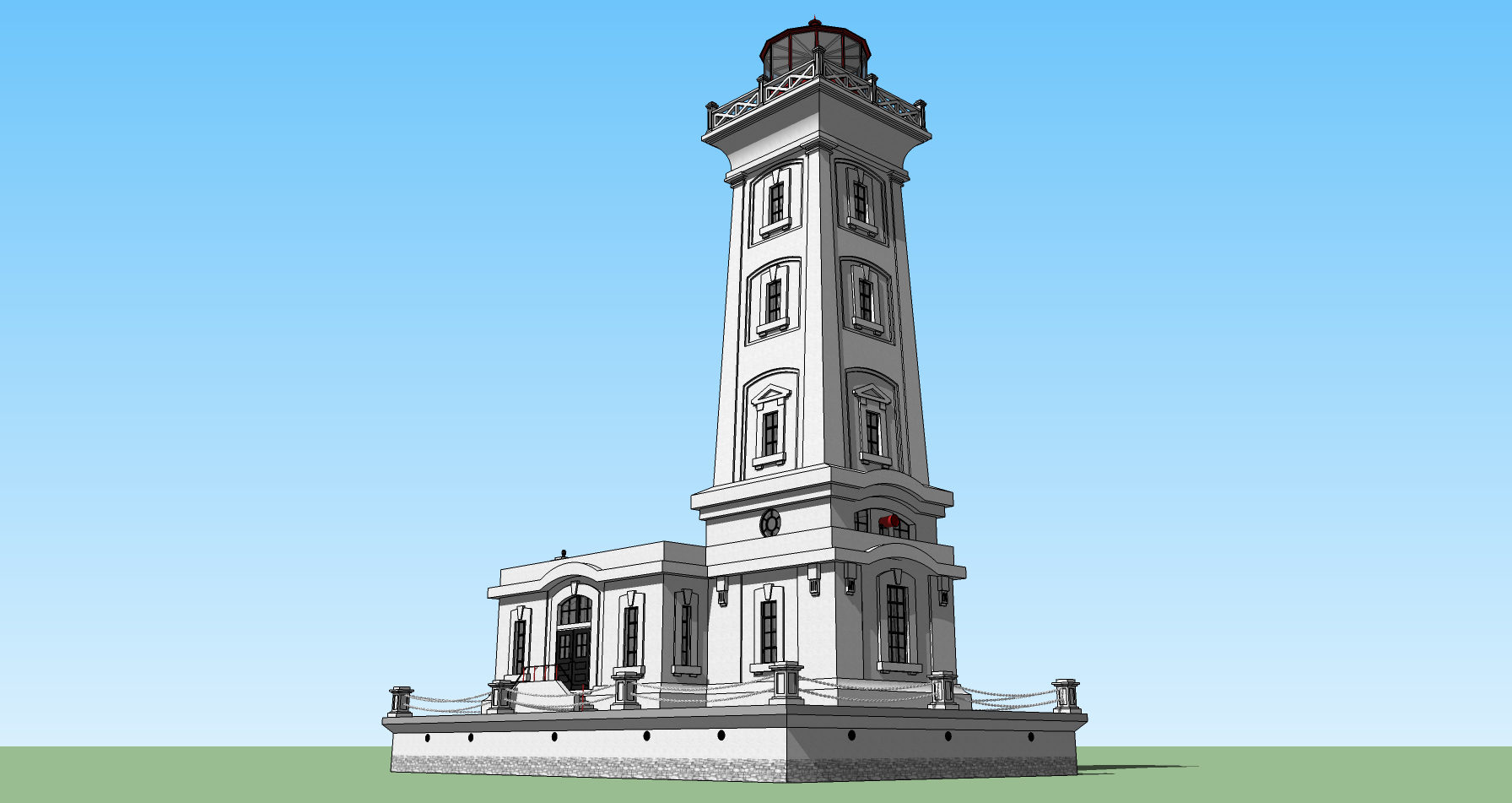 Point Abino Lighthouse Sketchup 8 MODEL 14 (2023)