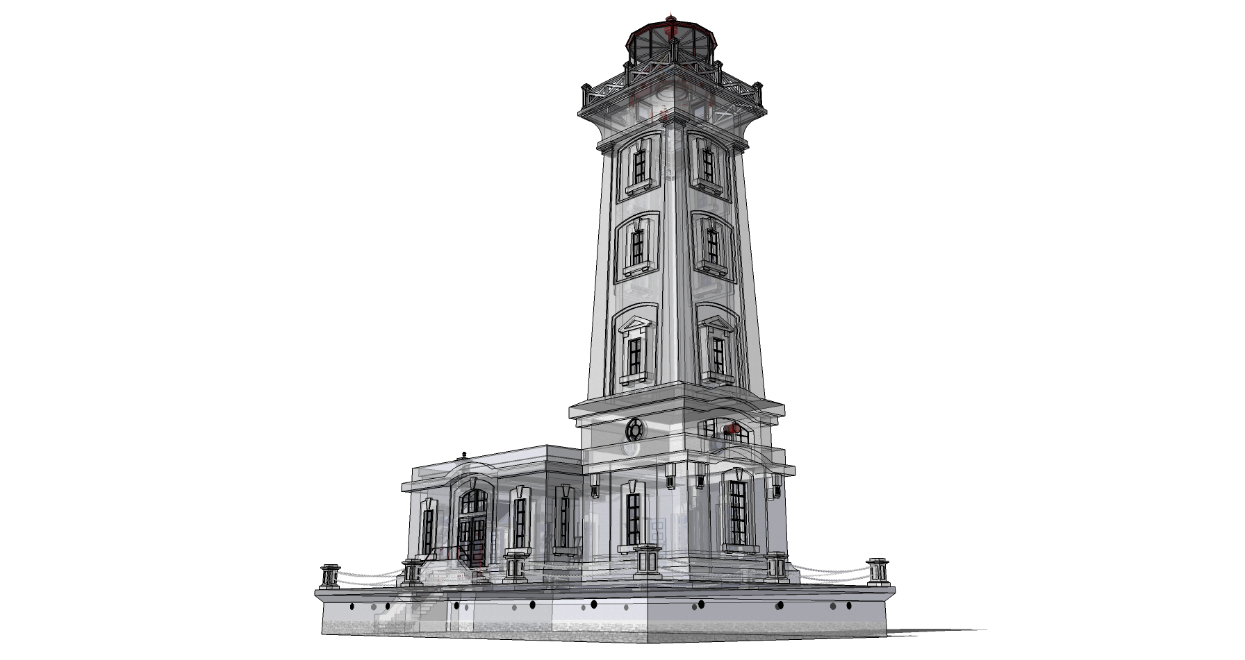 Point Abino Lighthouse Sketchup 8 MODEL 14 (2023)