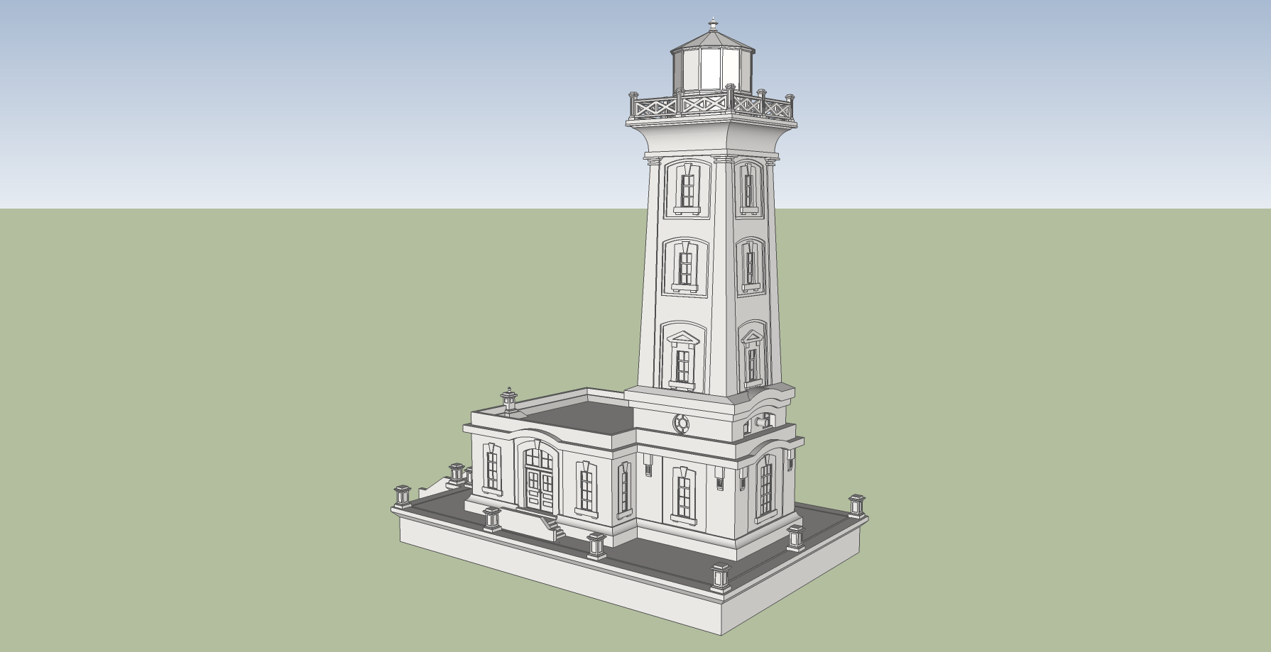 Point Abino Lighthouse Sketchup 8 MODEL 14 (2023)