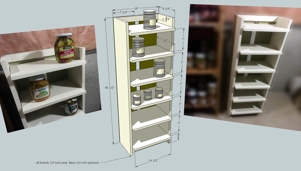 Pickle Jar Storage Shelf Sketchup 8 MODEL 12  (2022)